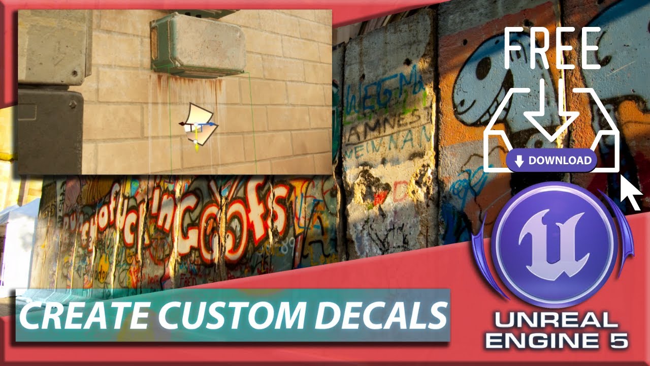 Unreal Engine 5  Beginner Tutorial Graffiti & Custom Decals Advanced Guide New 2022
