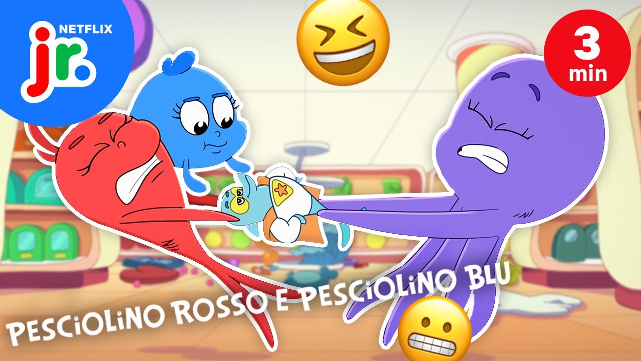 NON LITIGATE! 🫣😅😅 Pesciolino rosso e pesciolino blu | Netflix Junior Italia
