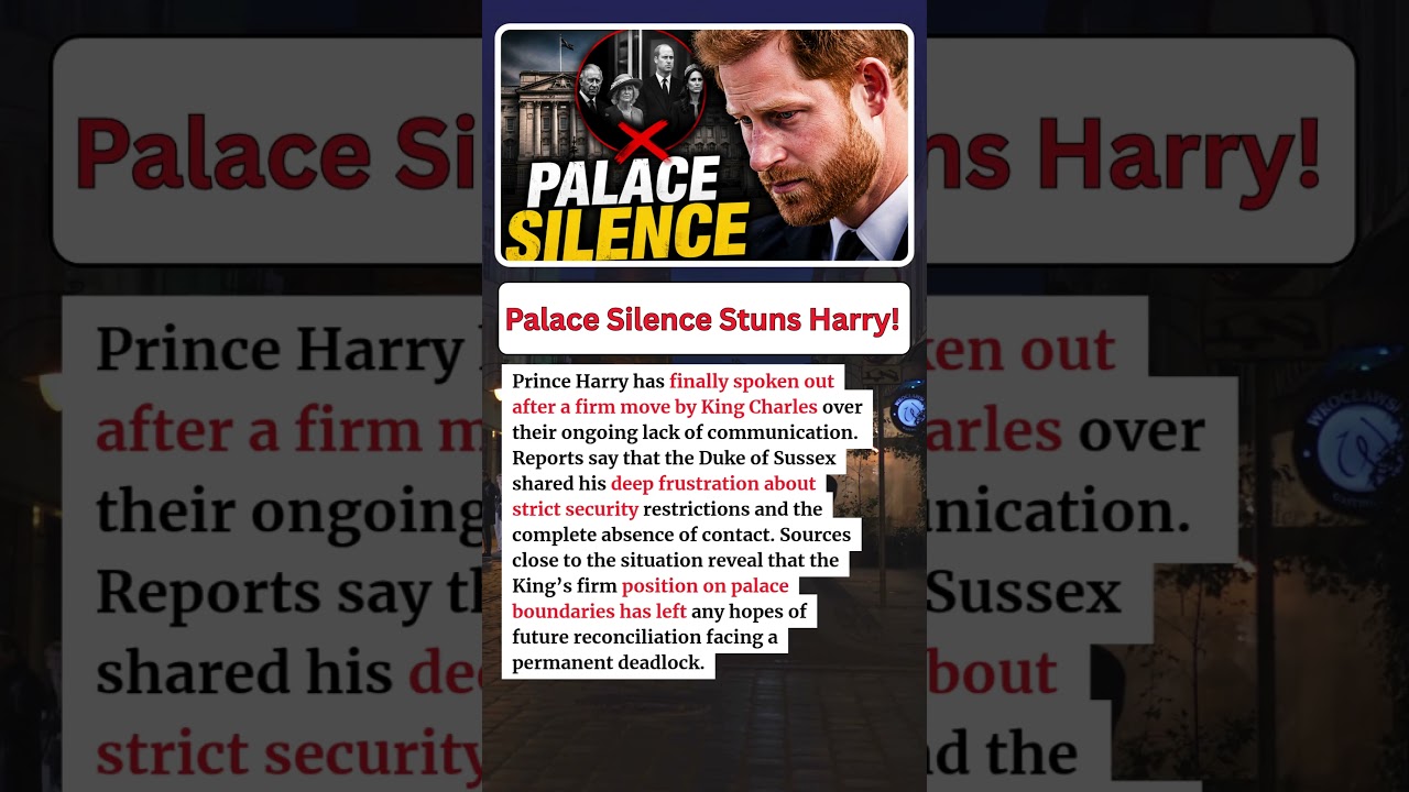 URGENT: Prince Harry&rsquo;s Emotional Reaction to Palace Silence Leaves Royal Watchers Stunned