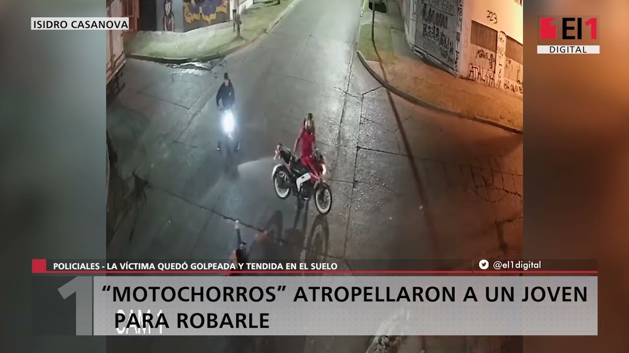 Isidro Casanova: lo chocaron para robarle la moto y qued&oacute; herido en la calle