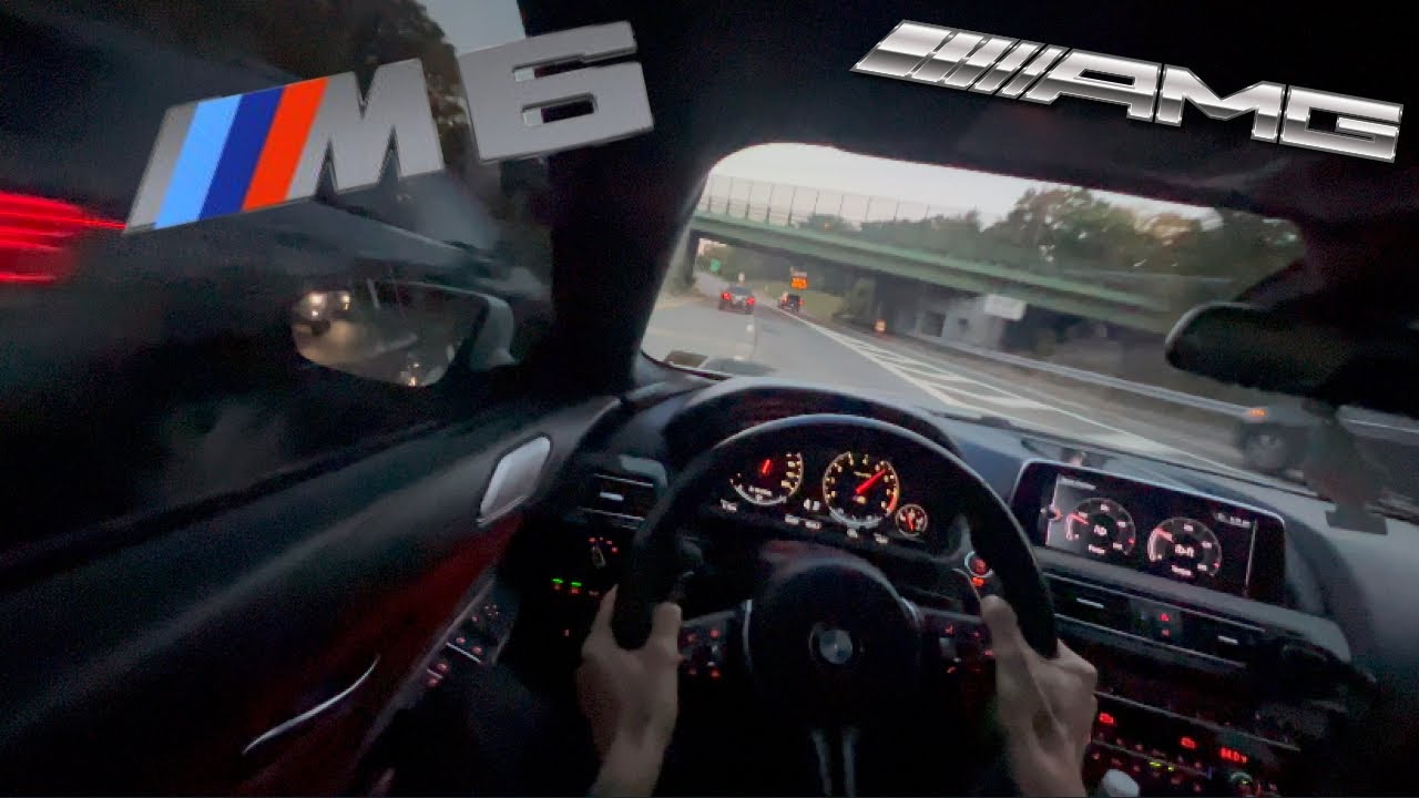 BMW M6 и AMG C63 в движении с точки зрения