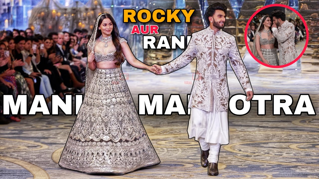 Alia Bhatt (BRIDAL) Ranveer Singh (GROOM) Walk as Showstopper for Manish Malhotra Show