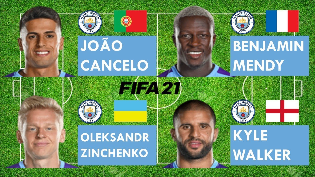 Jo&atilde;o Cancelo vs Benjamin Mendy vs Oleksandr Zinchenko vs Kyle Walker - FIFA 21 comparison