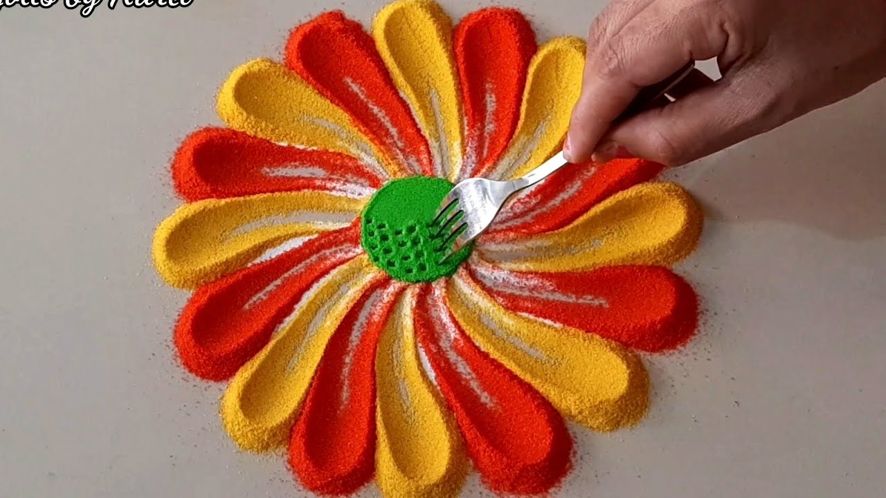 2 Simple Rangoli For Diwali | Diwali rangolis | Top rangolis by Aarti