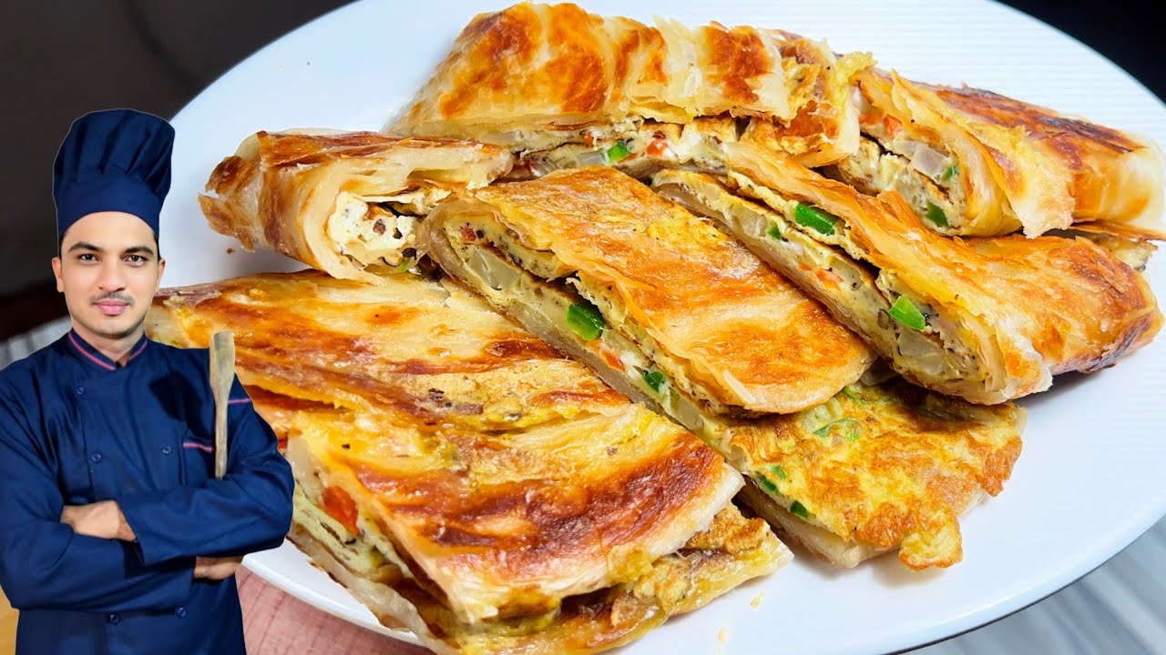 Egg lachha Paratha Recipe By Chef M Afzal|Healthy Breakfast idea|Easy Breakfast|