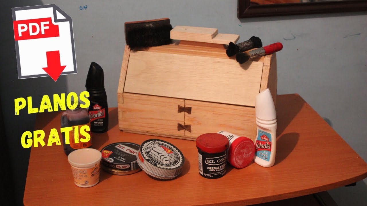 Como hacer un cajón de bolero PLANOS GRATIS / how to make a shoe polish