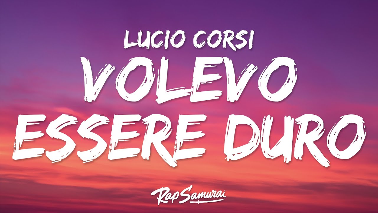 Lucio Corsi - Volevo essere un duro (Lyrics) [Eurovision 2025 Italy]