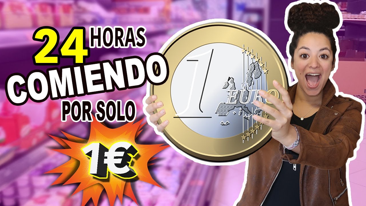 Un DIA entero COMIENDO por SOLO 1 €! 💰24 horas pasando HAMBRE??