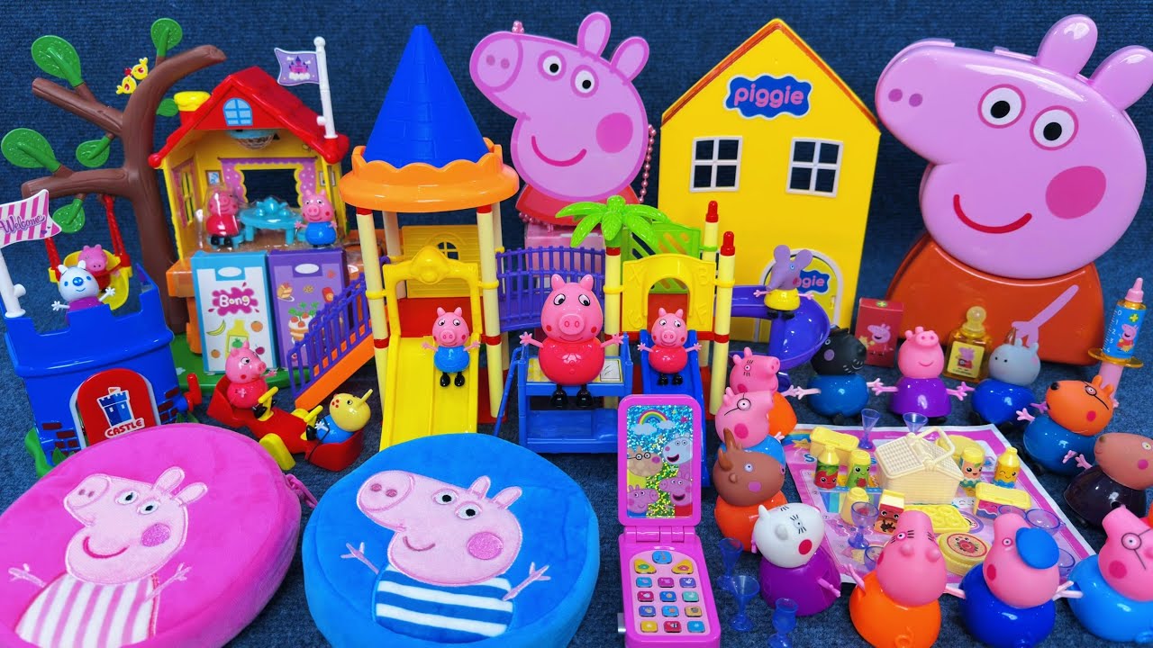 13 Minutes Satisfying with Unboxing Peppa Pig House and Castle Party Toy Set ASMR | Review Toys