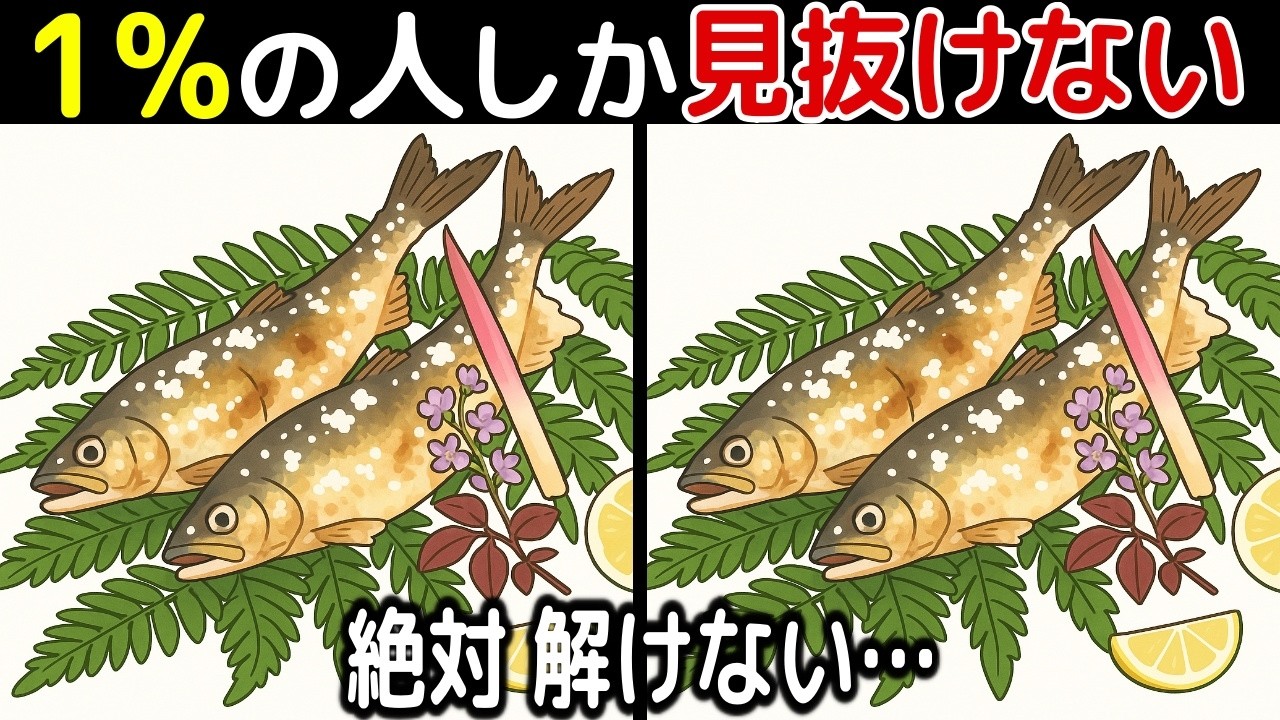 【間違い探し脳トレクイズ】60代以上のシニア・高齢者向け！50代でも難しいけど面白い【初級、中級、上級、最後に特別クイズ！】
