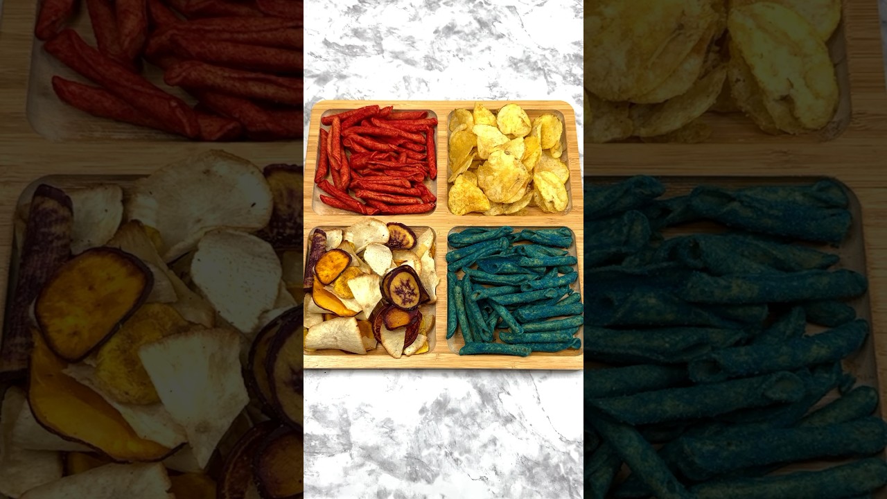 Filling platter with chips and snacks #asmr #satisfying