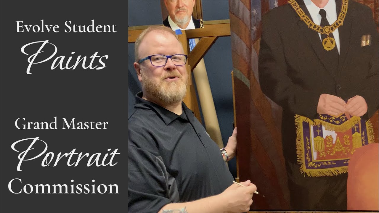 Evolve Art Student Paints Grand Master Portrait Commission