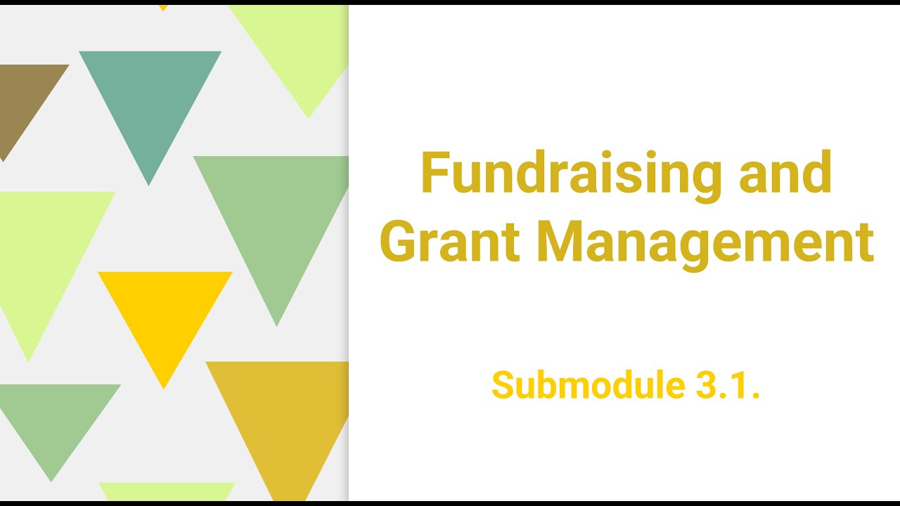 3.1. Fundraising and Grant Management