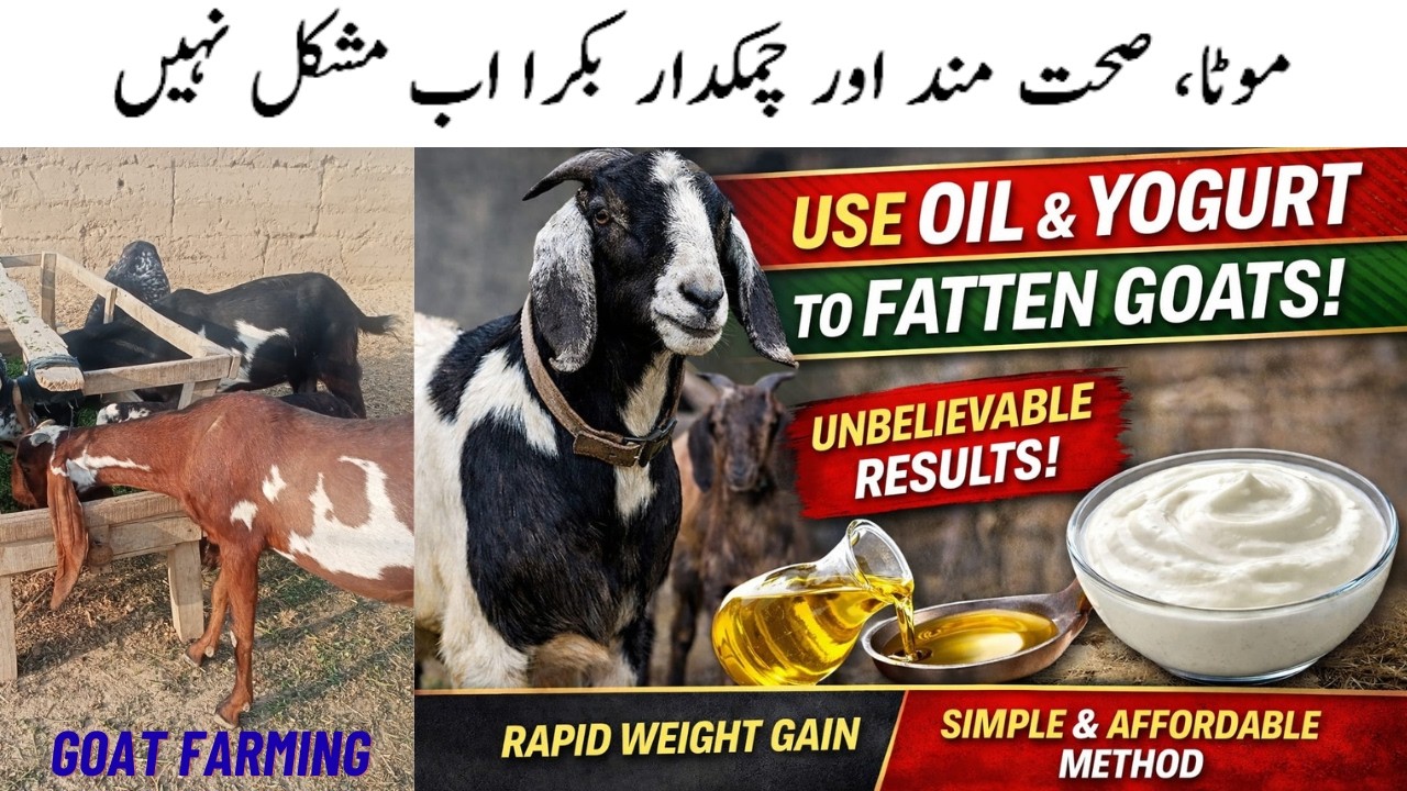 Unbelievable Results! Use Oil & Yogurt to Fatten Goats Fast | Natural Weight Gain Formula