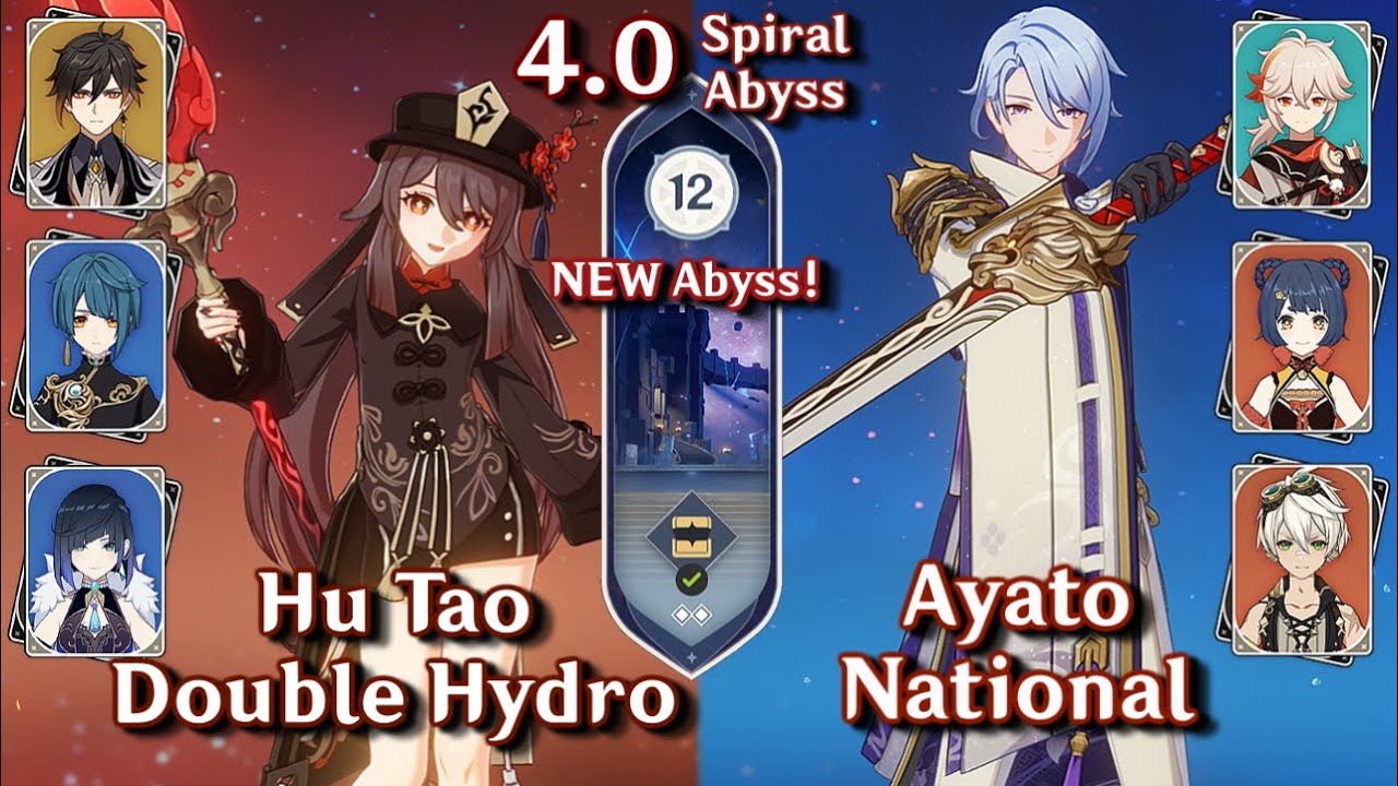 NEW SPIRAL ABYSS 4.0! C0 Hu Tao Double Hydro & C0 Ayato Nasional | Floor 12 9 Star | Genshin Impact