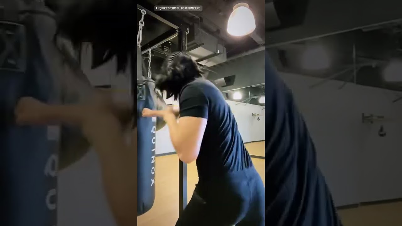 Boxing workout at the Equinox Gym