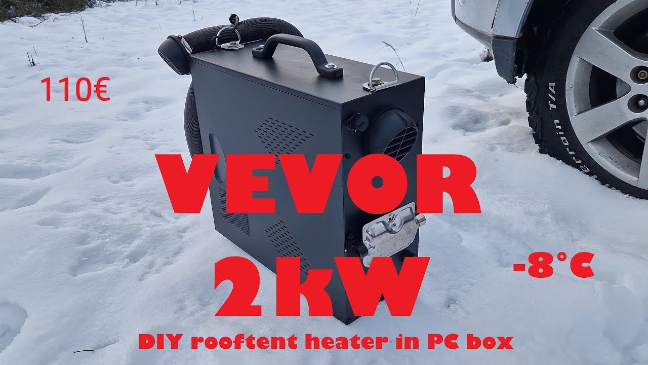 Nezávislé kúrenie do strešného stanu/ car heater in PC box for rooftent/ DIY