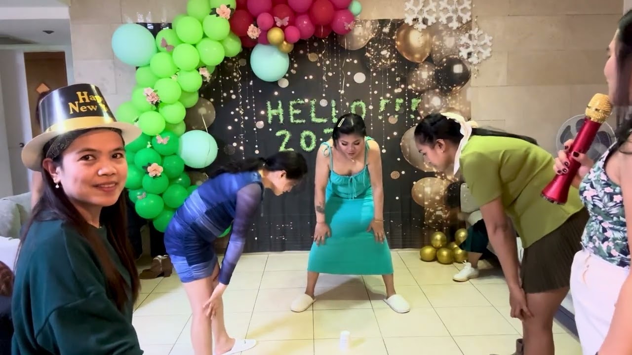 Happy New Year 2026 ( My head, my shoulder, my knees, my toes and cup game)