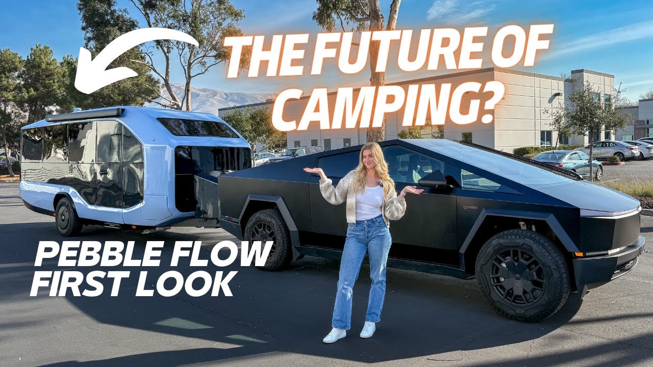Is this the FUTURE of camping? First look at the ALL-ELECTRIC Pebble Flow RV!