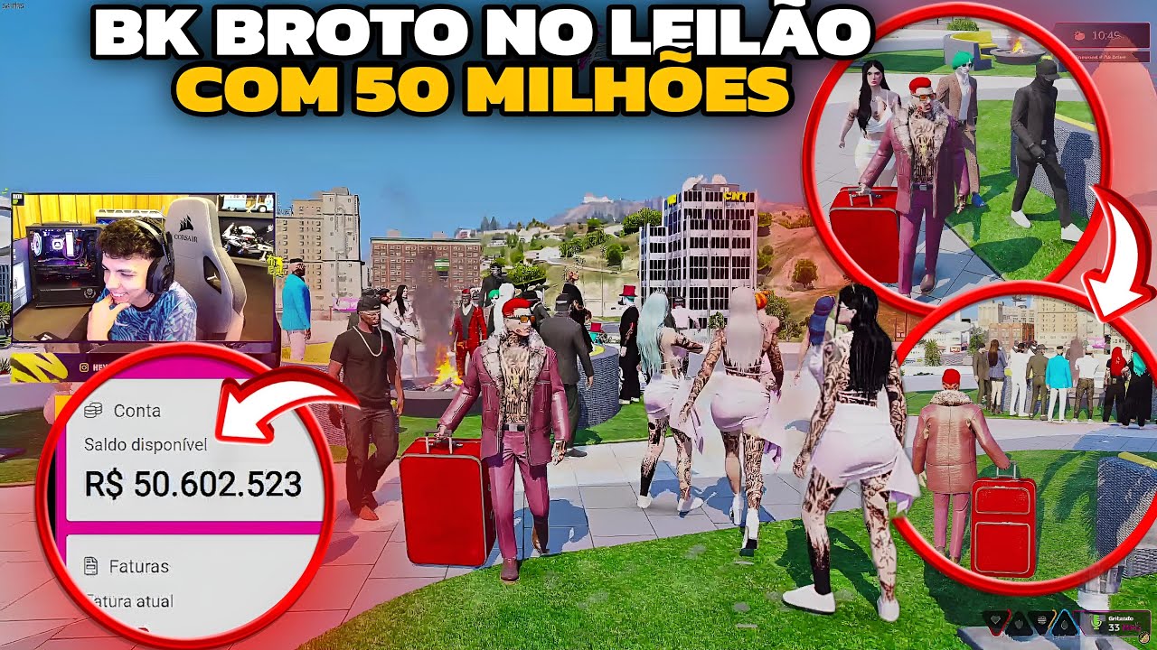 BKINHO COMPRO A CONCESSIONÁRIA DA CIDADE NO LEILÃO | BKINHO BROTO COM 50 MILHÕES NO LEILÃO!