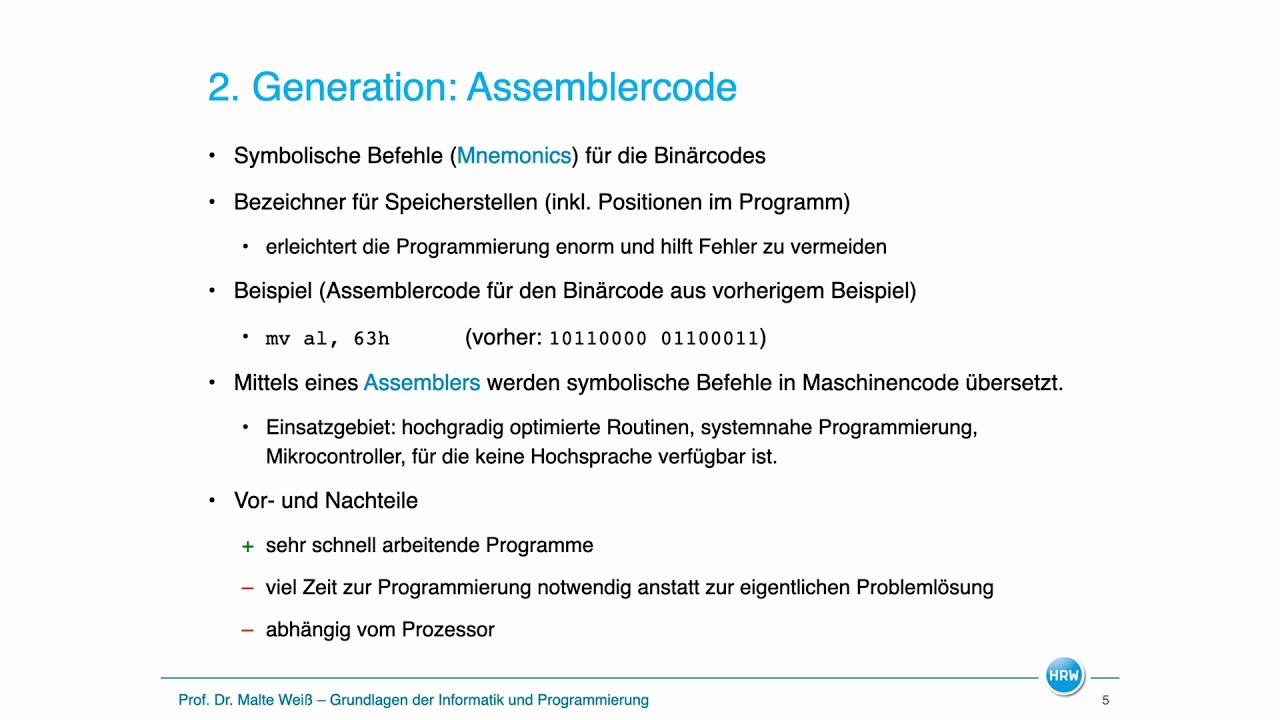 Klassifikation von Programmiersprachen