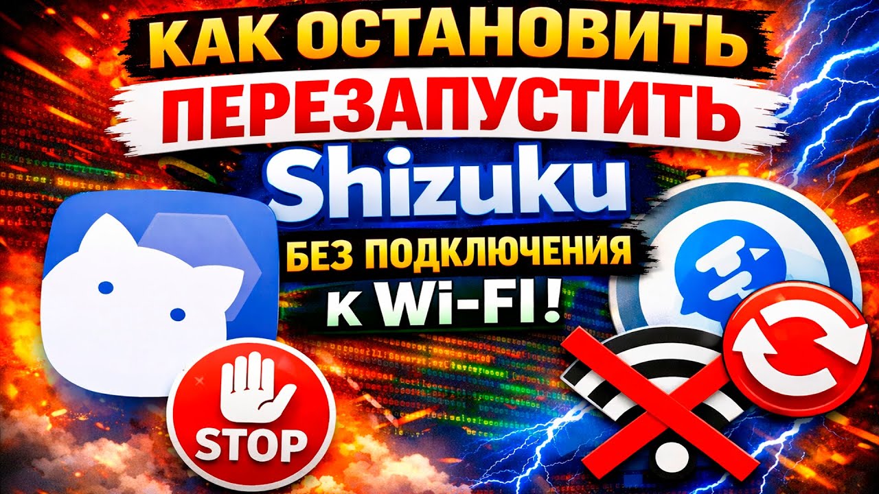 Как остановить\ перезапустить Shizuku без подключения к Wi Fi