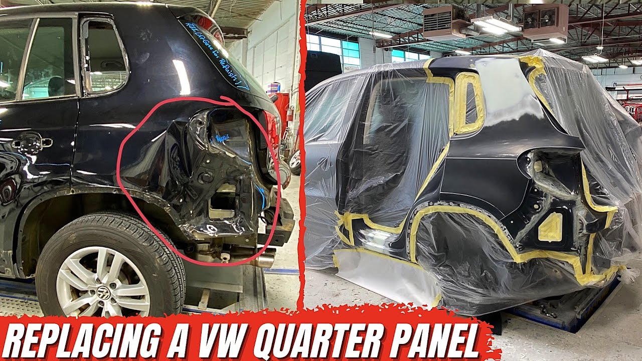 Замена боковой панели кузова Volkswagen!
