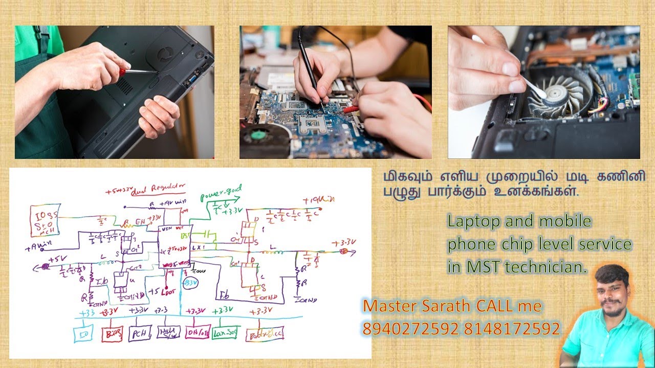 laptop 3and5 voltage section in Tamil]laptop 3and5 Regulator full section