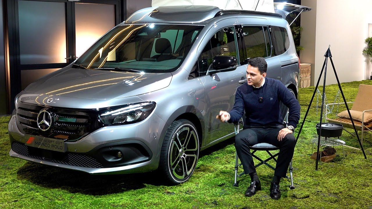 НОВЫЙ Mercedes Benz Marco Polo - EQT Compact V Class Camper Van Полный обзор концепции