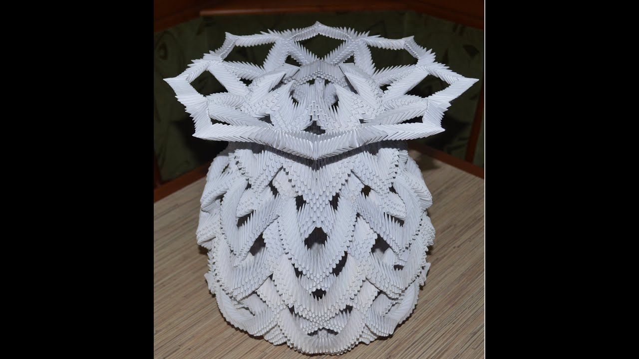3D ОРИГАМИ ВАЗА 3D Origami Vase