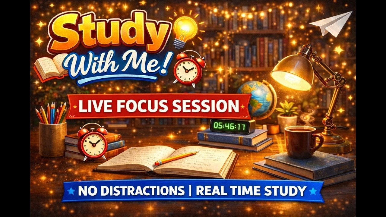 🔴 LIVE NEET2026  90 Min Study + 10 Min BreakStudy With Me | Pomodoro