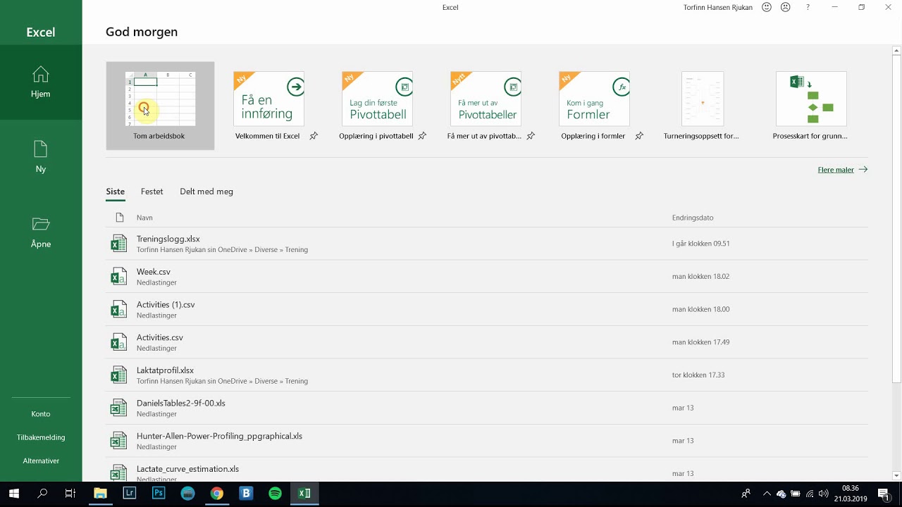 Garmin to Excel. Export CSV-file to workout diary