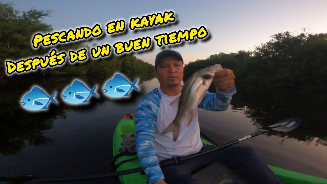 Pescando desde Kayak en el Estéro | Pesca en kayak | Esteros de Tuxpan, Ver. | Pesca con Gomas Doa.