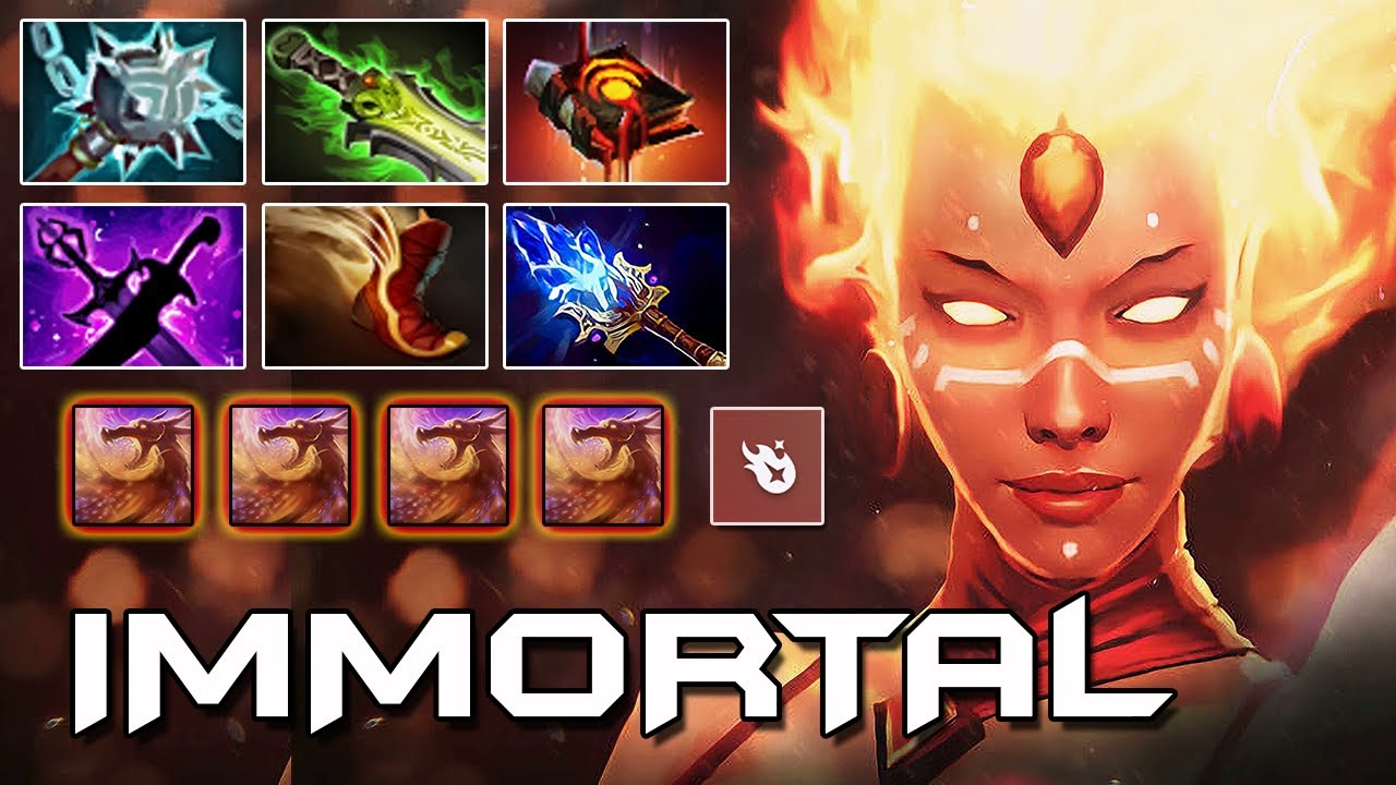 Lina - Serial Killer Fiery Power – 18/4/17 Godlike Gameplay | Dota 2 IMMORTAL RANK!