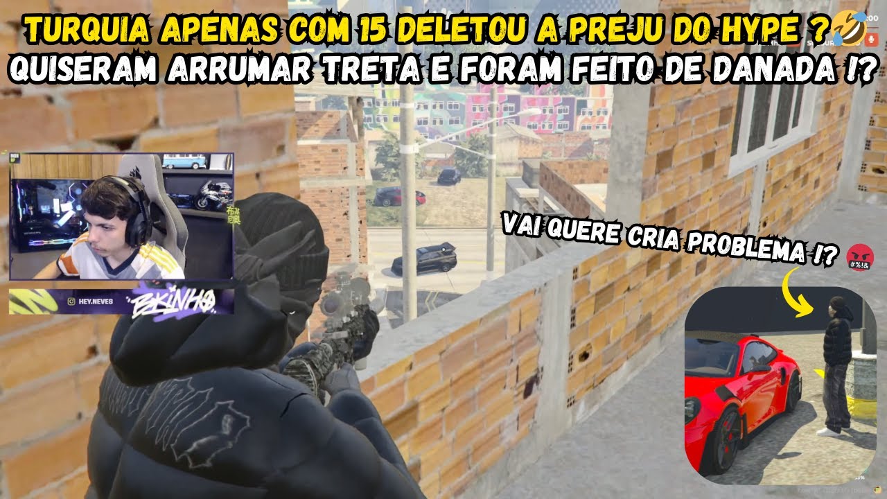 BK MANDOU OS CARENTE TROCAR A COR VERMELHA DO CARRO E DEU K.O 🤬 | 15 TURCO VS PREJU INTEIRA !? 🤣