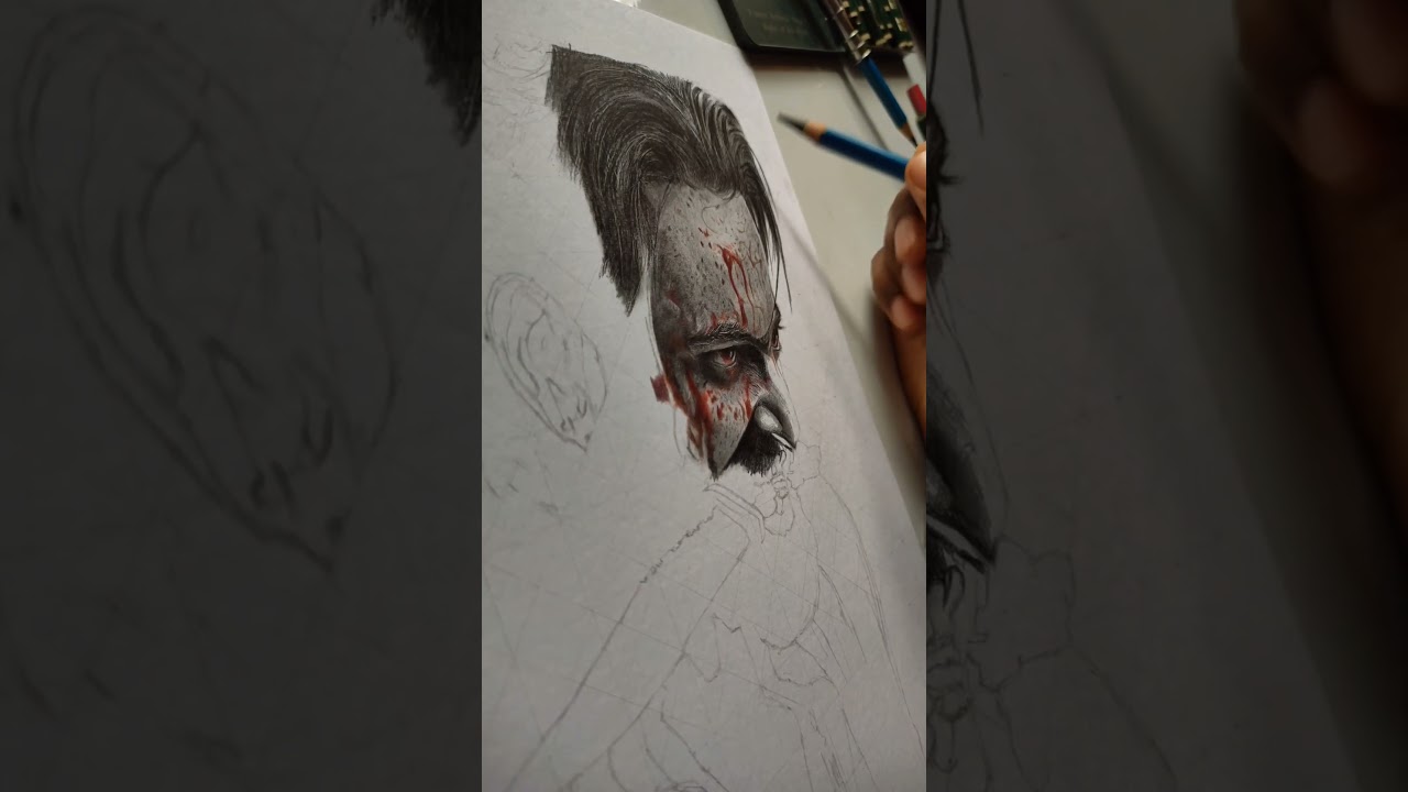 Marco movie unnimukunthan pencil drawing #marco #unnimukundan #malayalam #movie #art #fypviral #fyp.
