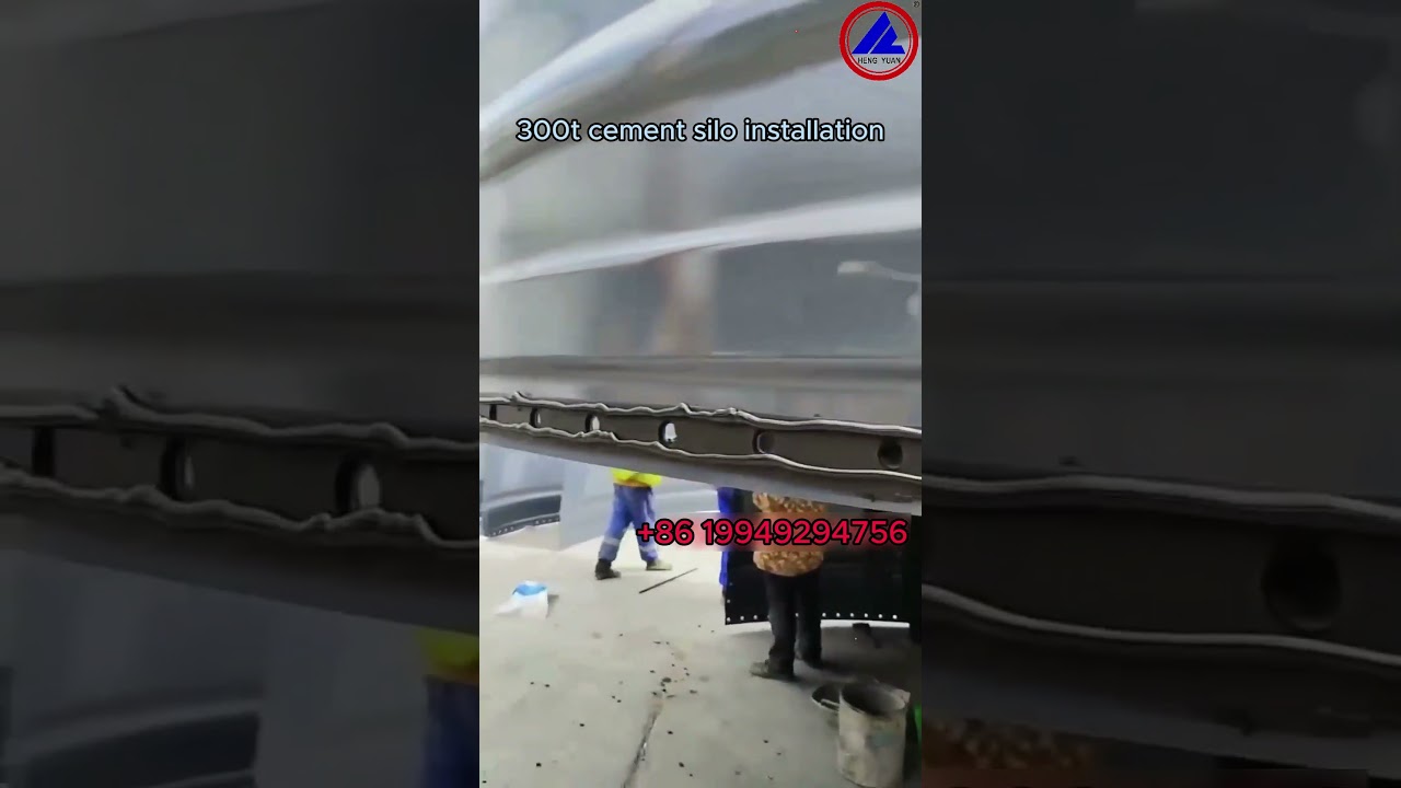 300t cement silo installation || bolted type cement silo || Hengyuan cement silo #cementsilo #silo
