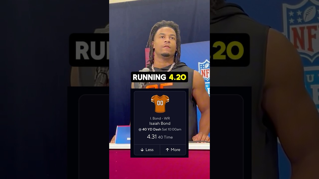 Isaiah Bond says he&rsquo;s breaking the 40-yard dash record at the combine 👀