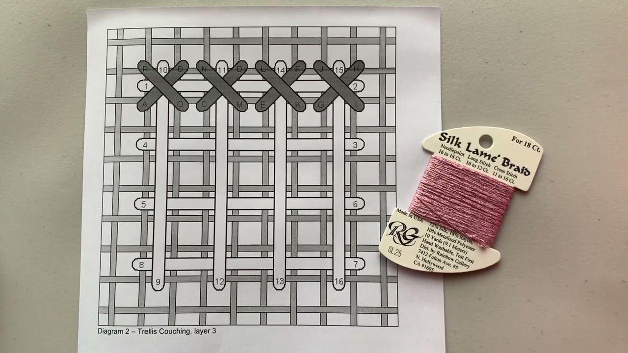 Trellis Couching Tutorial