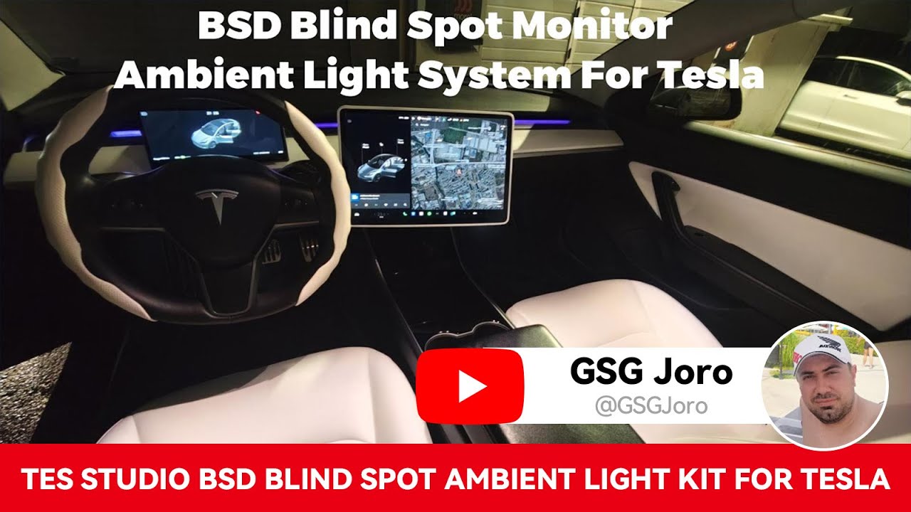 TES Studio BSD Blind Spot Ambient Light Kit for Tesla