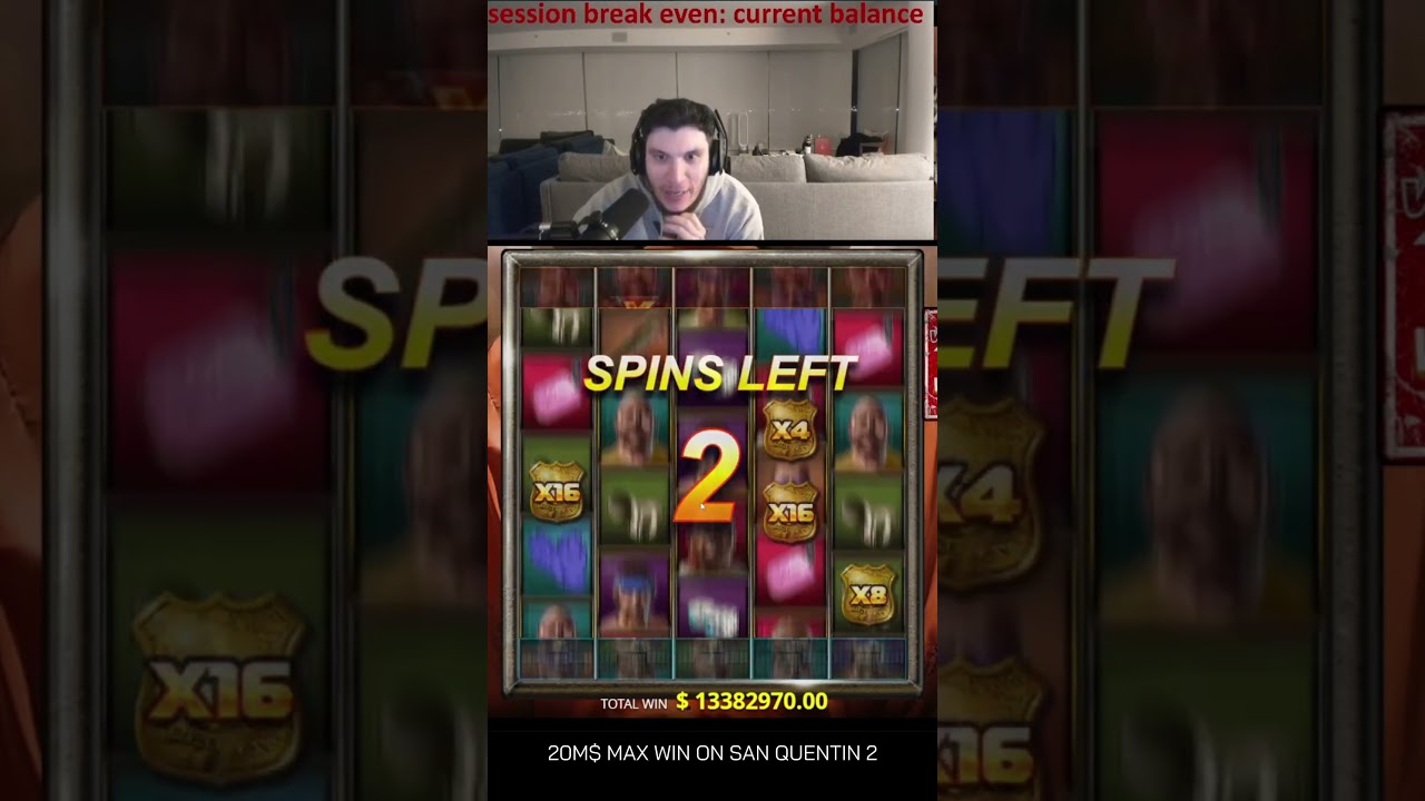 Trainwreckstv 20m max win on San Quentin 2 #gambling #slots#maxwin  #money