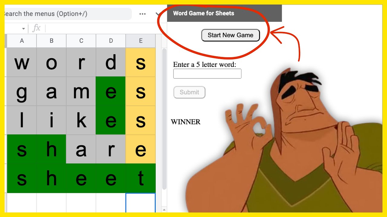 I Made a Word Game in Sheets using Apps Script