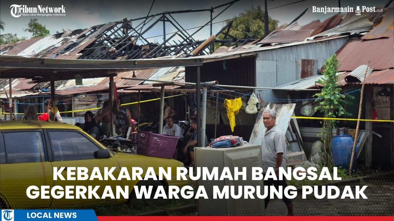 Kobaran Api Gegerkan Kompleks Pertamina Murung Pudak Tabalong, Rumah Bangsal Hangus Terbakar