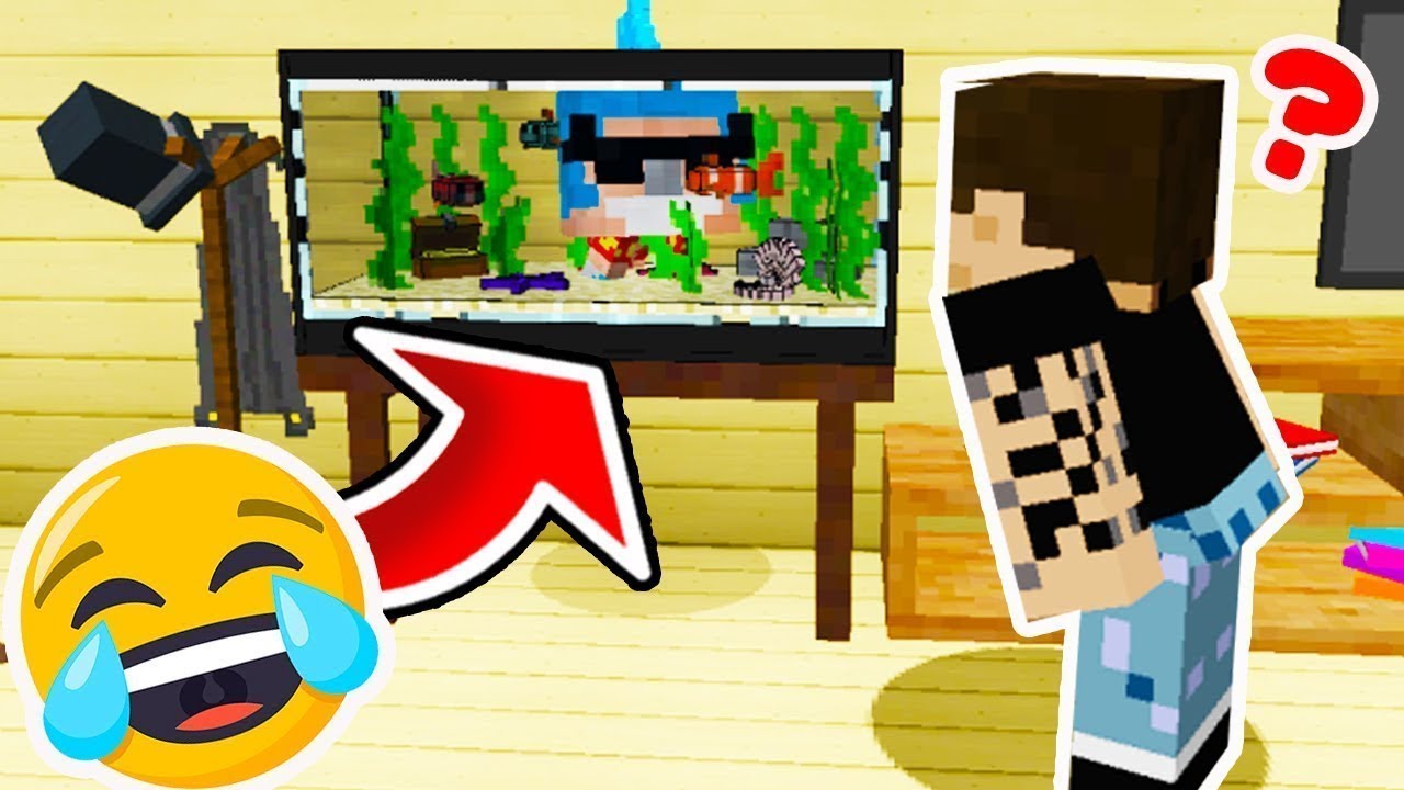 ME ESCONDO DENTRO DE UNA PECERA 🐟😂 MINECRAFT