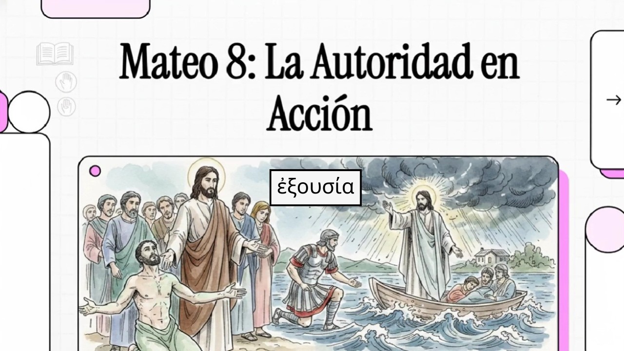 Mateo 8: La autoridad en acción. ¿Qué nos dice el griego sobre la ἐξουσία de Jesús?