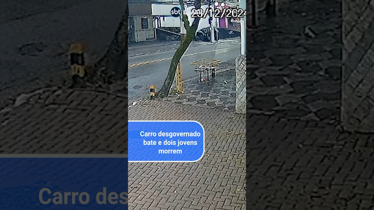 Carro desgovernado provoca acidente e mata dois jovens em S&atilde;o Paulo | SBT Brasil (23/12/2024)