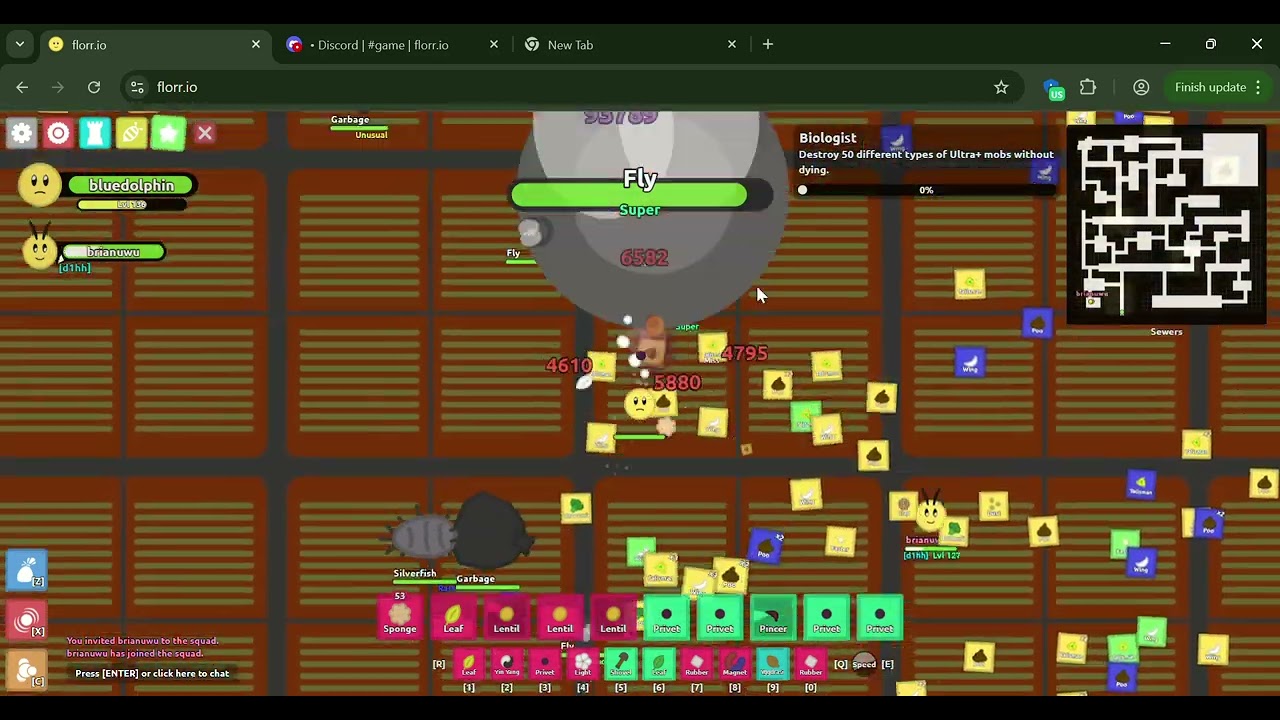 florr.io - Super Fly in Common Zone of Sewers