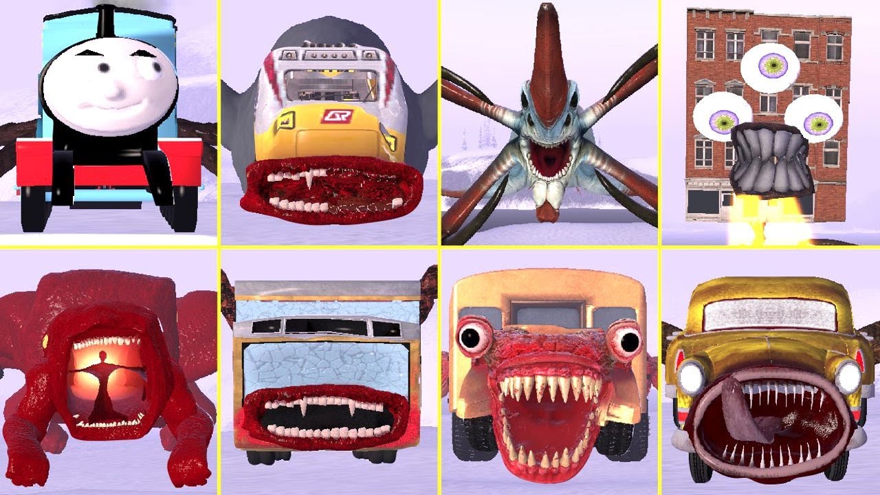 WHO IS THE STRONGEST MONSTER...THOMAS FAMILY, EATER TEAM TREVOR HENDERSON ?! (GARRY'S MOD)