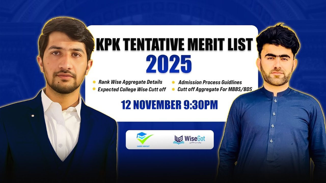 KPK Tentative Merit List 2025 || Live at 9:30Pm