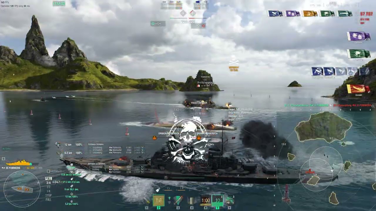 World of Warships  Pommern keilerei